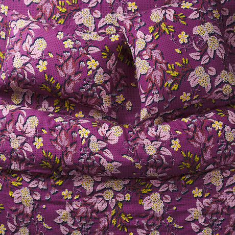 Heidi Linen Quilt Cover - Mulberry Queen