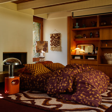 Aneta Linen Quilt Cover - Rosewood Queen