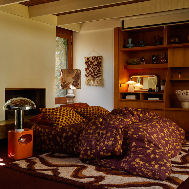 Aneta Linen Quilt Cover - Rosewood Queen