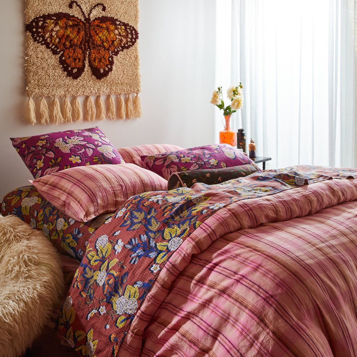 Nicolette Linen Quilt Cover - Poudre Single