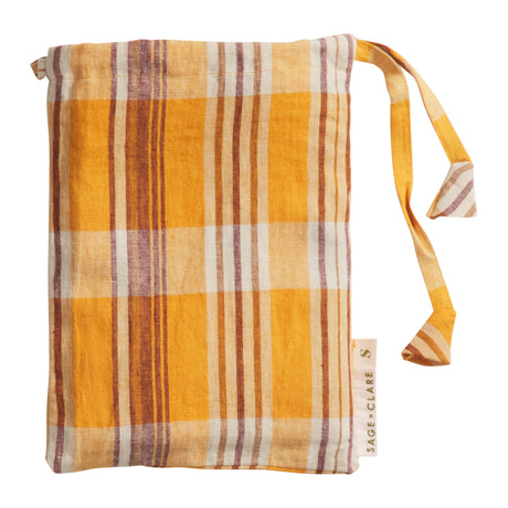 Nicolette Linen Quilt Cover - Marigold Single