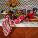 Stela Check Tea Towel - Pansy