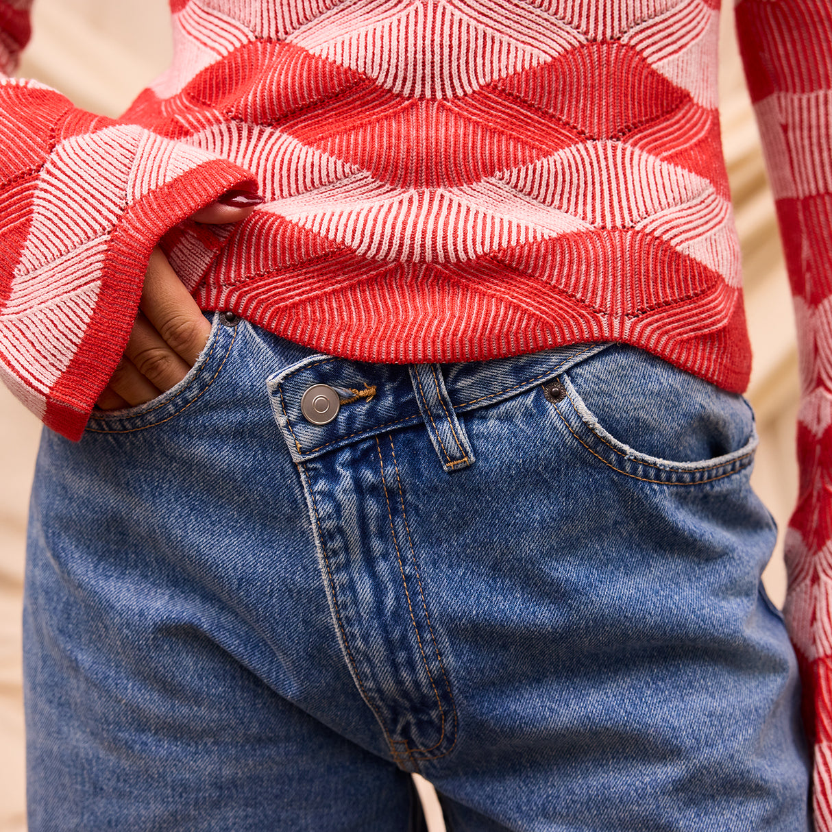 Ingrid Knit Top - Vermillion XS