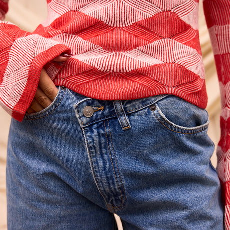 Ingrid Knit Top - Vermillion XS