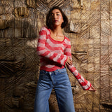 Ingrid Knit Top - Vermillion XS