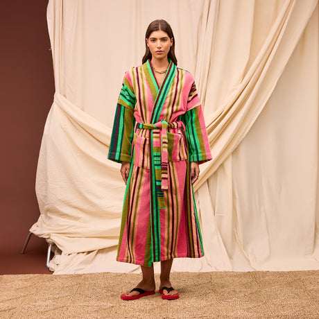 Nicolette Towelling Robe - Juniper XS/S