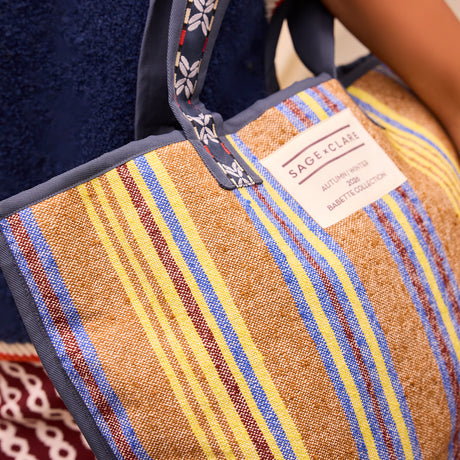Nicolette Woven Tote Bag - Russet