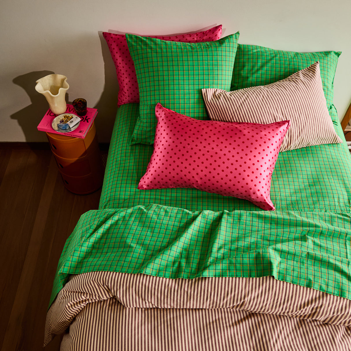 Cosmin Cotton Sheets - Spring Green Flat Sheet / Single
