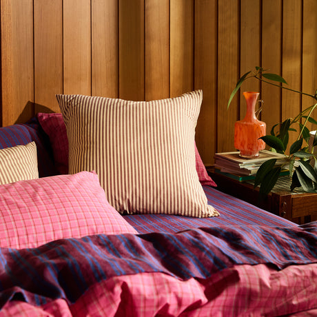 Cordell Cotton Euro Pillowcase Set - Rosewood