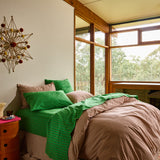 Cosmin Cotton Euro Pillowcase Set - Spring Green
