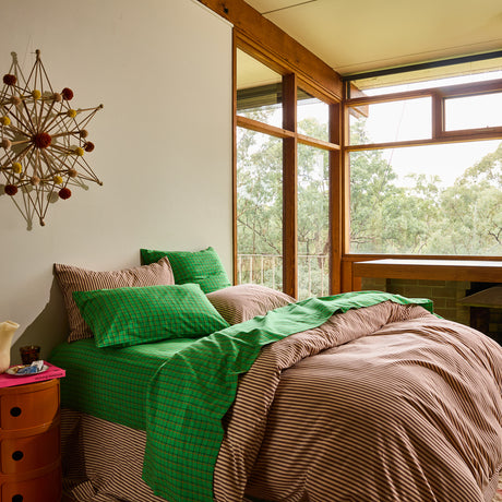 Cordell Cotton Pillowcase Set - Rosewood Standard