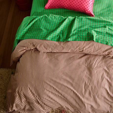 Cordell Cotton Quilt Cover - Rosewood Single