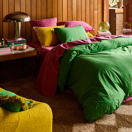 Cosmin Cotton Quilt Cover - Spring Green Single