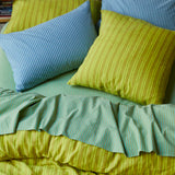 Nadine Linen Euro Pillowcase Set - Olive