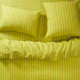 Nadine Linen Quilt Cover - Olive Single