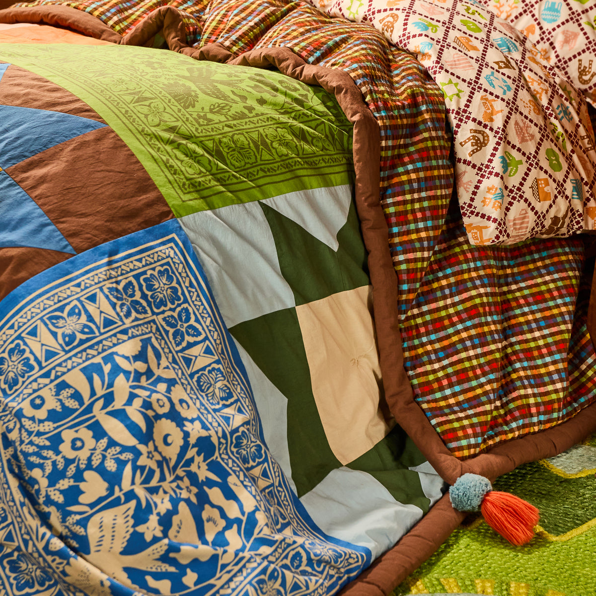 Faye Patchwork Bedcover