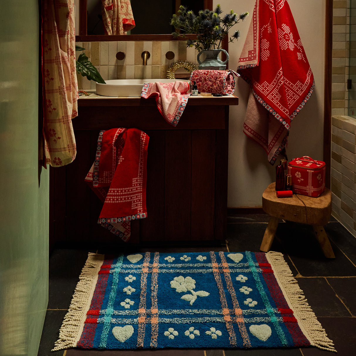 Josephine Bath Mat - Blue Bell