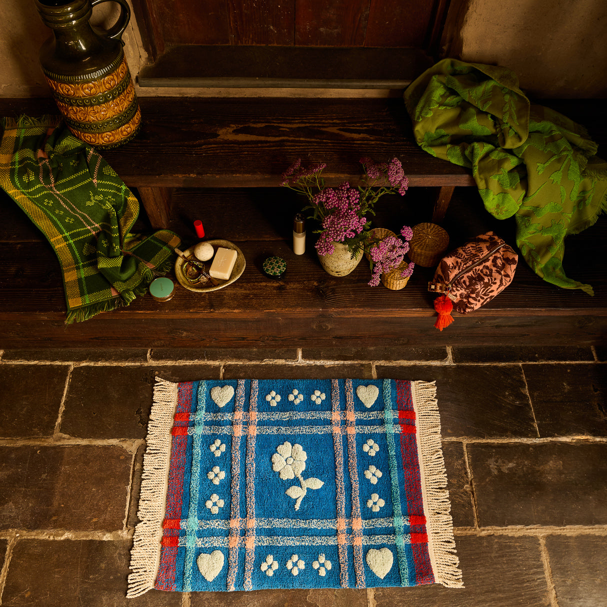Josephine Bath Mat - Blue Bell