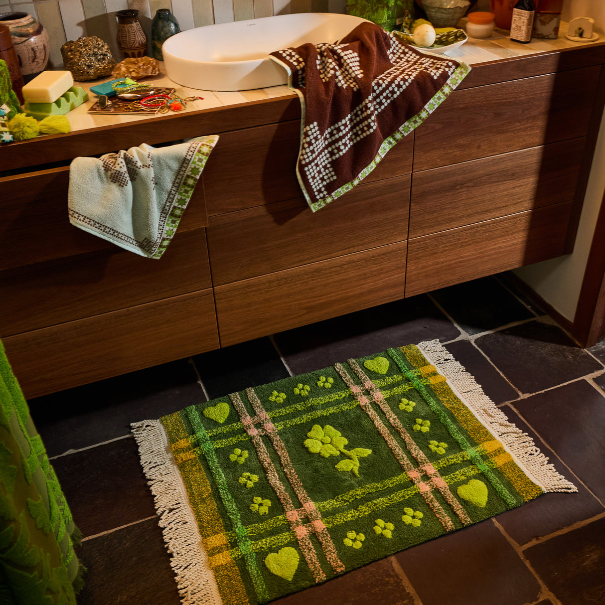 Josephine Bath Mat - Hunter Green