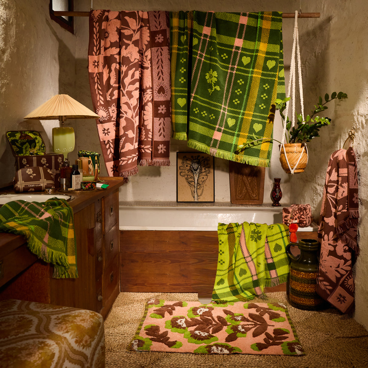 Josephine Bath Sheet - Hunter Green