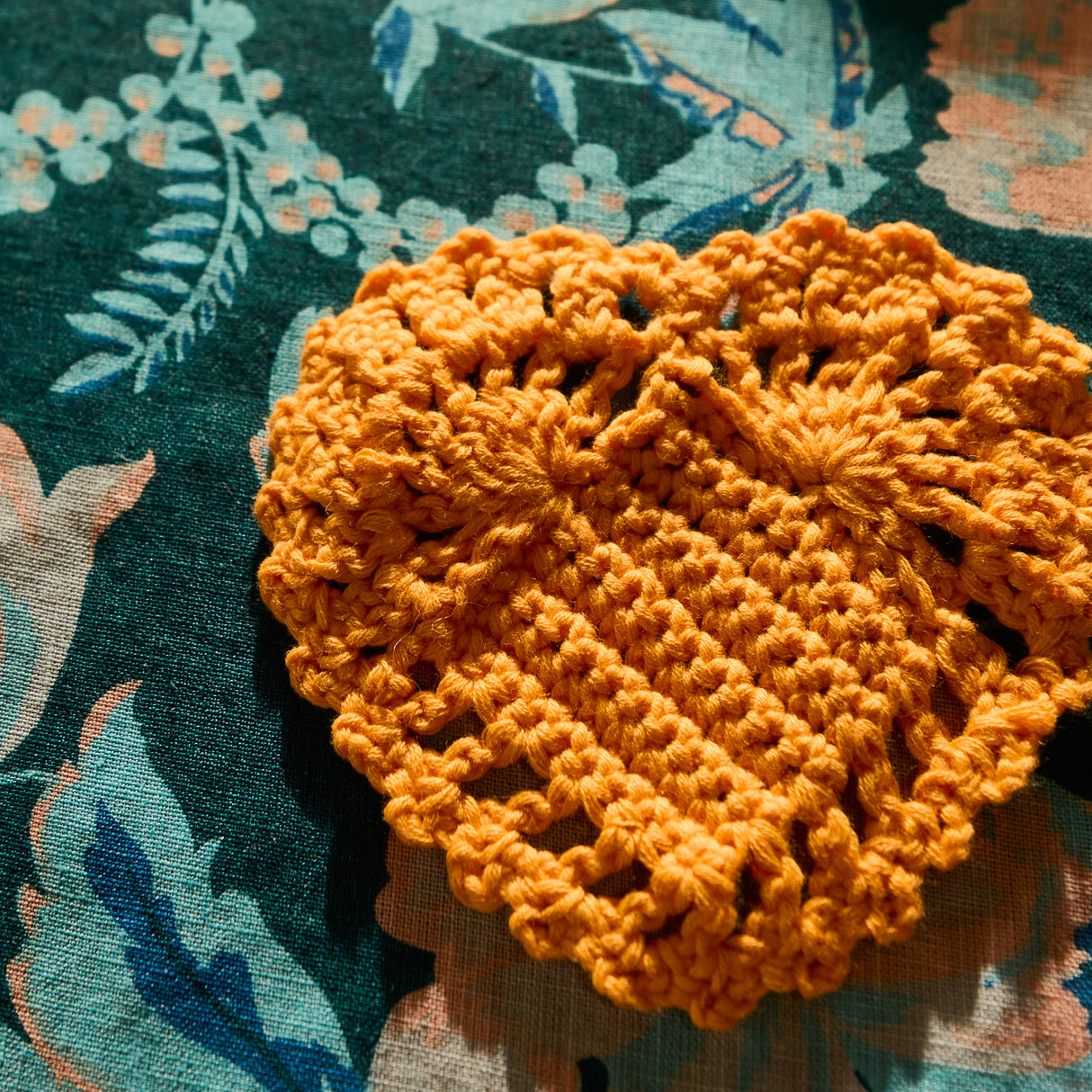 Millie Crochet Coaster - Citrine