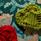 Millie Crochet Coaster - Cactus Green