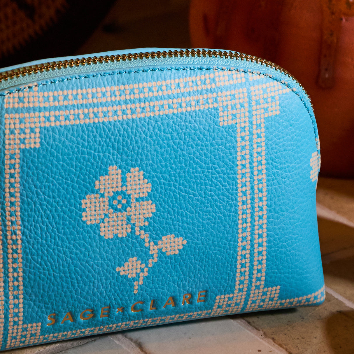 Bonny Cosmetic Pouch - Turquoise