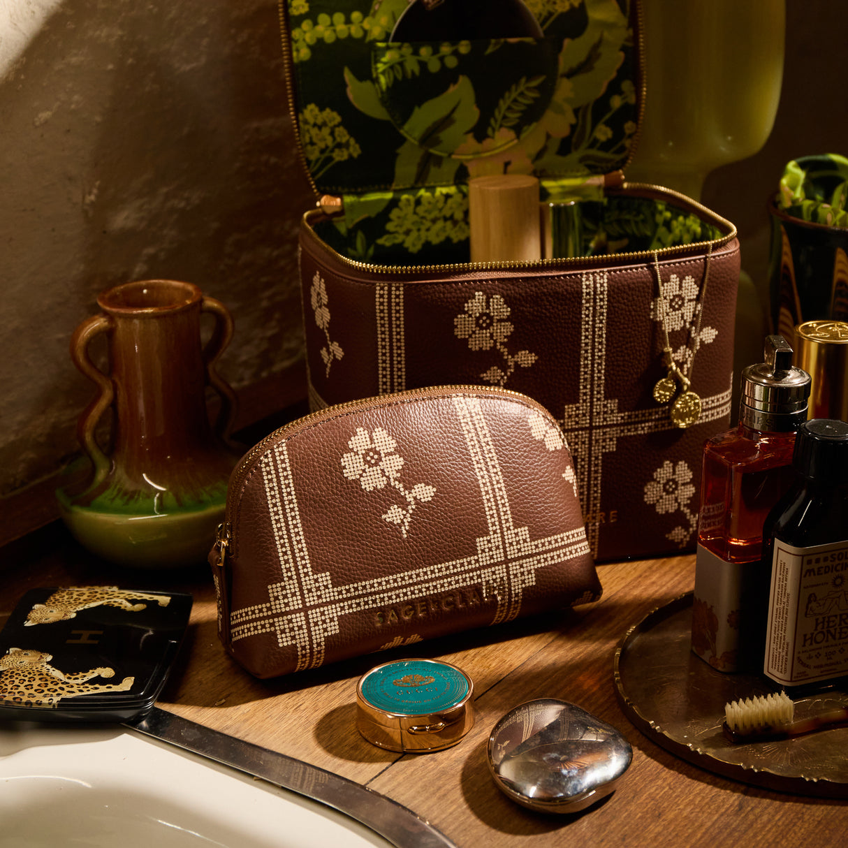 Bonny Cosmetic Pouch - Umber