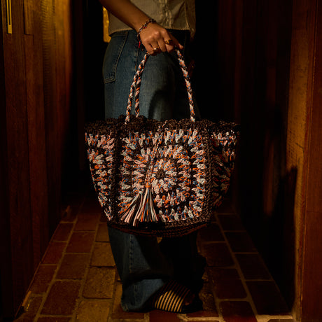 Solara Raffia Bag - Umber