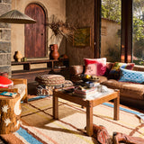 Frances Shag Cushion - Hunter Green Feather Insert