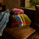 Frances Shag Cushion - Hunter Green Feather Insert