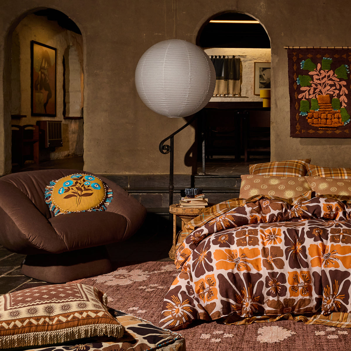 Layla Embroidered Cushion Feather Insert