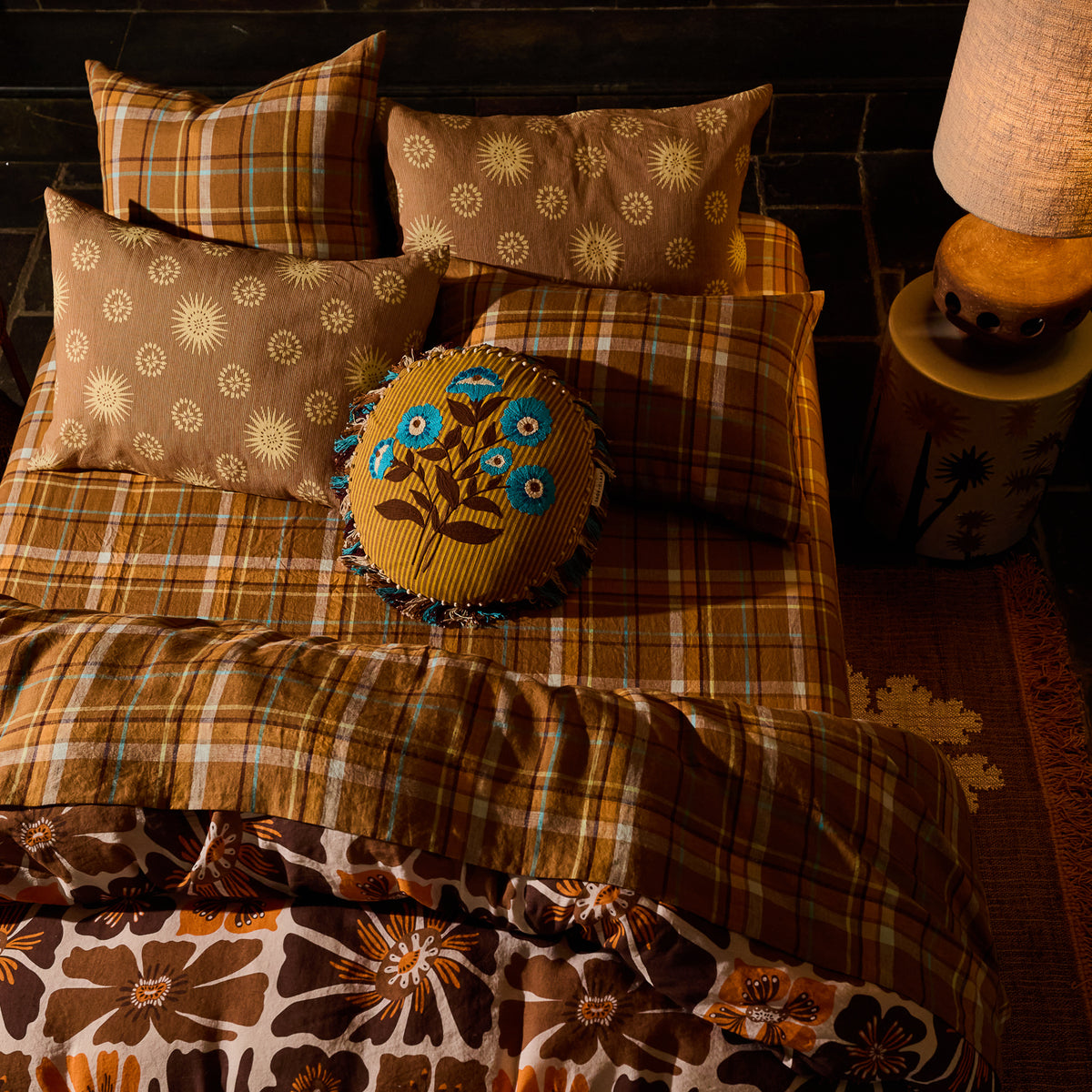 Layla Embroidered Cushion Feather Insert