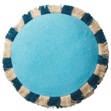 Reese Round Cushion - Turquoise Feather Insert