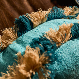 Reese Round Cushion - Turquoise Feather Insert