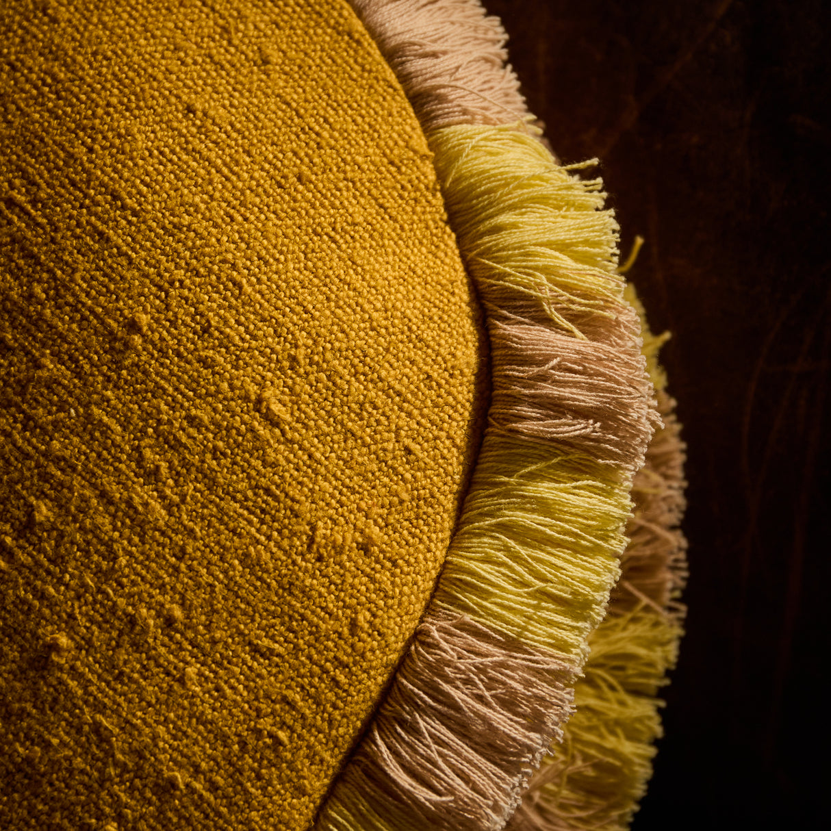 Reese Round Cushion - Ochre Feather Insert