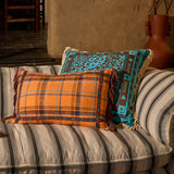 Frances Woven Cushion - Citrine Feather Insert