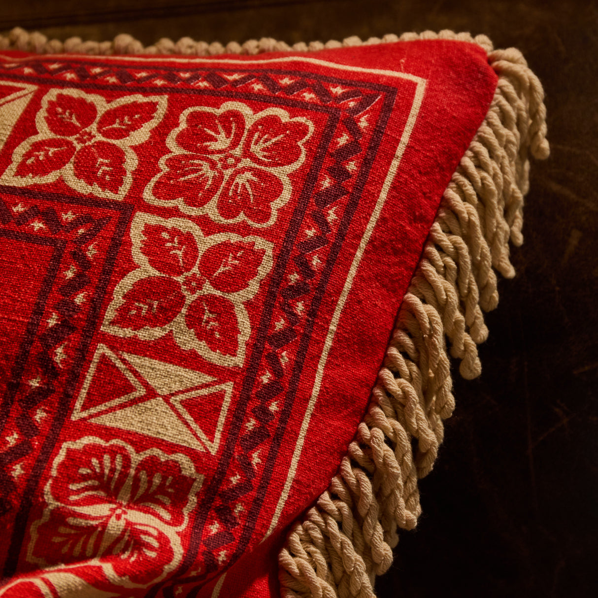 Odessa Reversible Cushion - Poppy Feather Insert