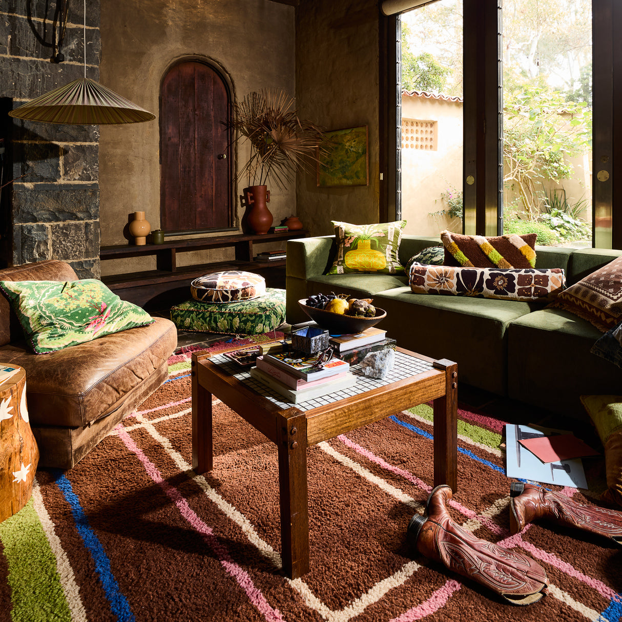 Cleo Cushion - Moss Feather Insert
