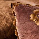 Bonny Reversible Velvet Cushion - Tigers Eye Feather Insert