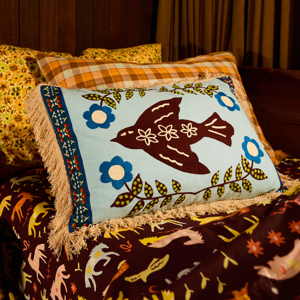 Arlo Embroidered Cushion Feather Insert