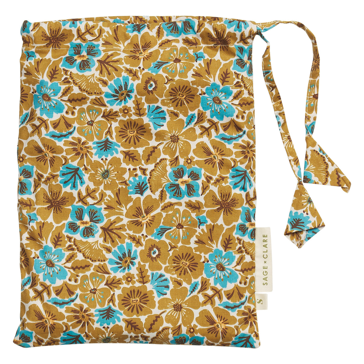 Magnolia Cotton Sheets - Turquoise Fitted Sheet / Cot