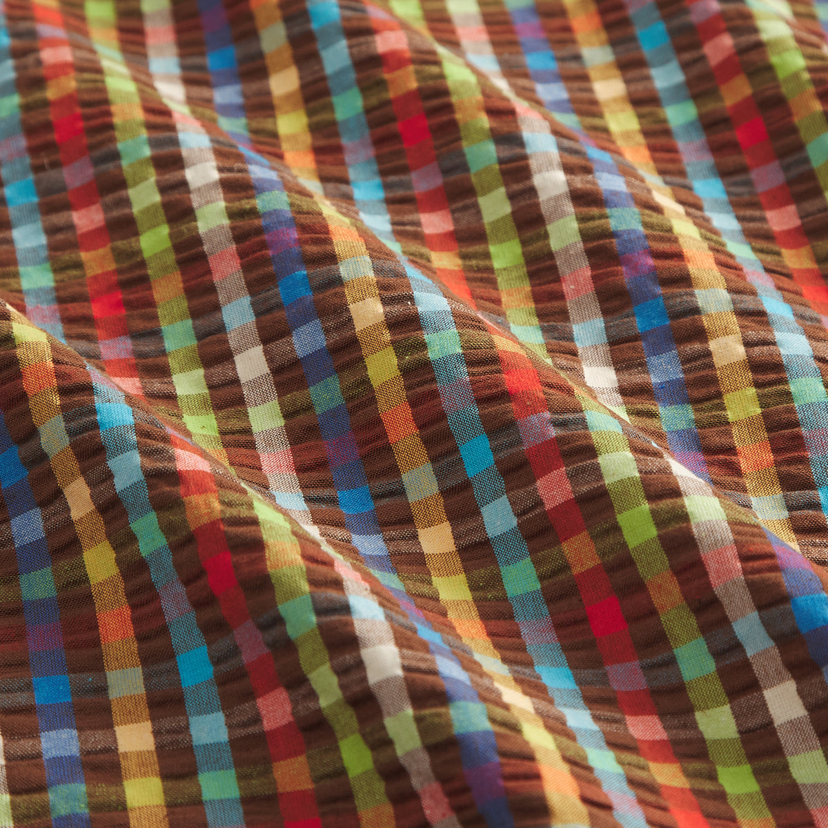 June Cotton Seersucker Sheets Fitted Sheet / Cot
