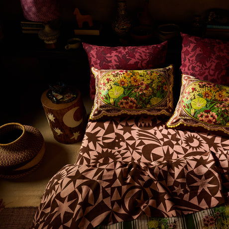 Nora Linen Sheets - Carnelian Fitted Sheet / Cot