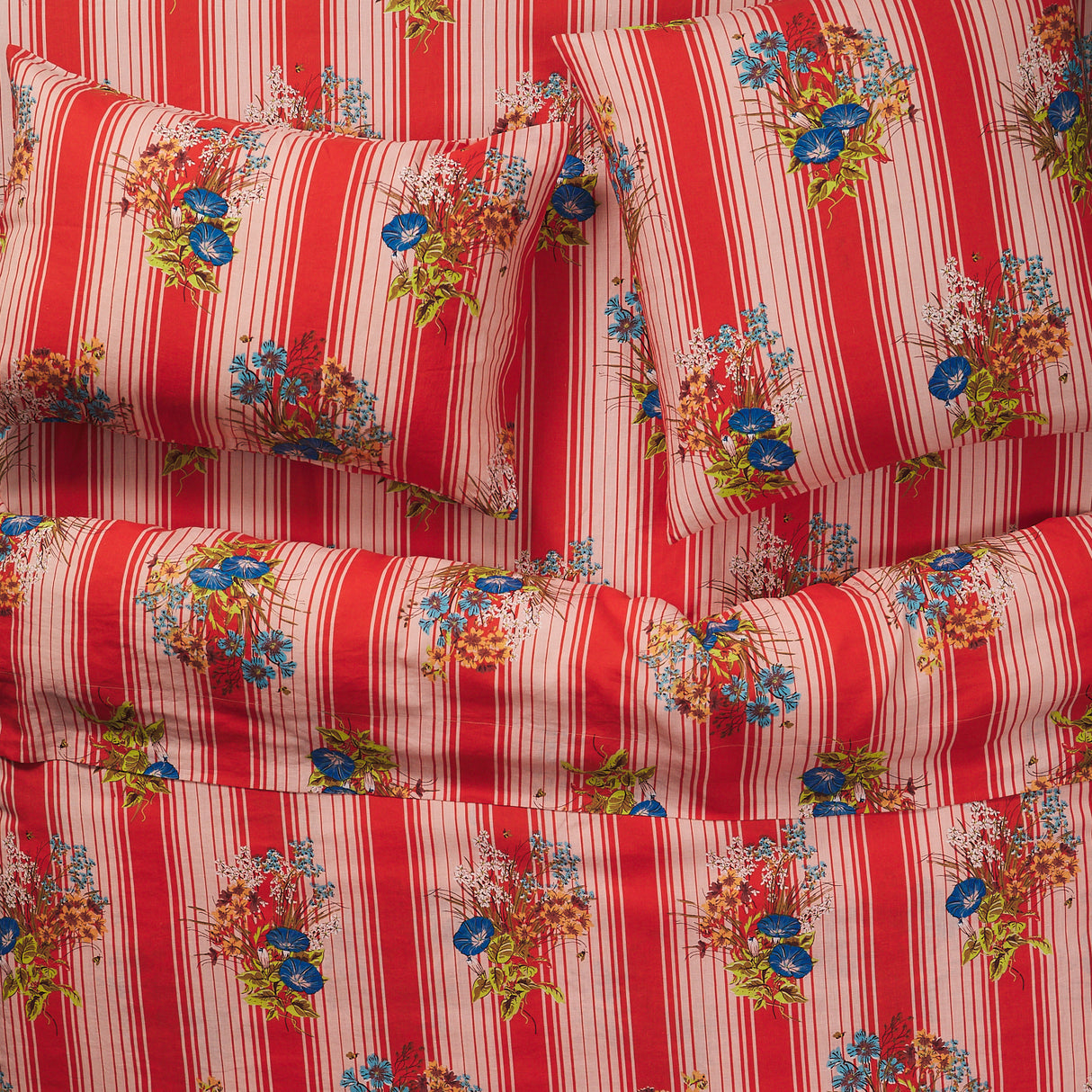 Dempsey Linen Sheets - Poppy Fitted Sheet / Queen