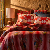 Dempsey Linen Sheets - Poppy Fitted Sheet / Queen