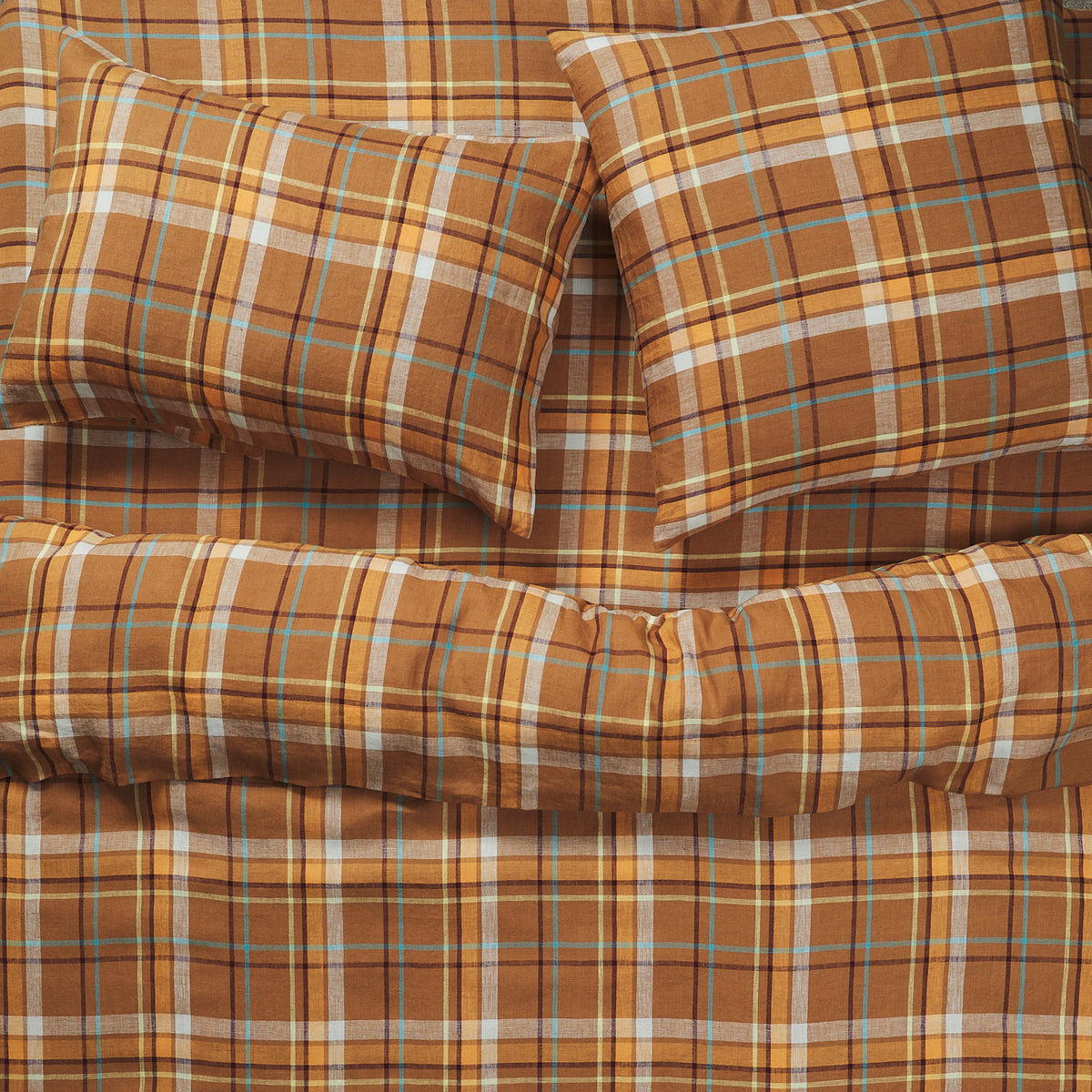 Frances Linen Sheets - Sable Fitted Sheet / Queen