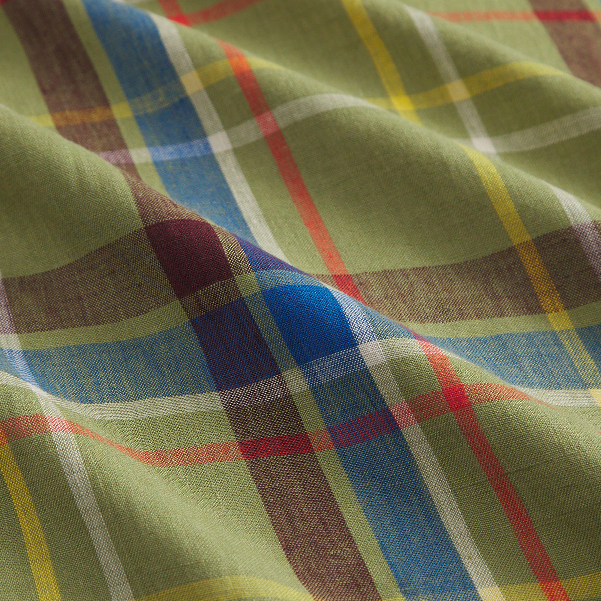 Frances Linen Sheets - Moss Fitted Sheet / Queen
