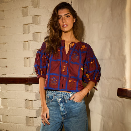 Florina Blouse - Rosewood XS