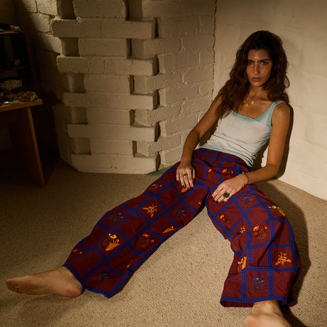 Florina Wide Leg Pant - Rosewood 6